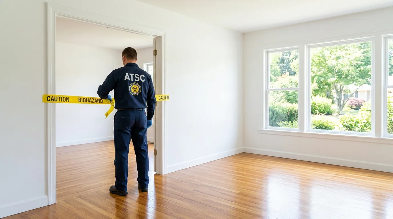 Certified biohazard cleanup crew performing Crime Scene Cleanup in Fountainebleau