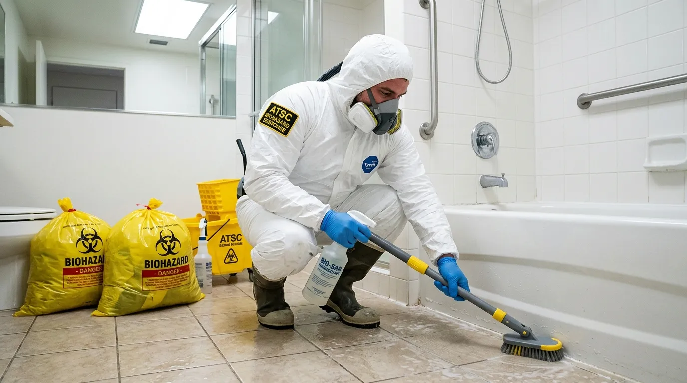 Decontamination equipment deployed for Blood Cleanup in Fountainebleau